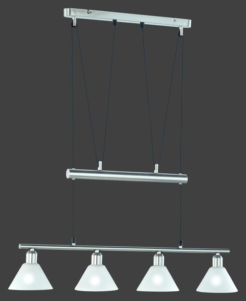 Lampada Sospensione 28W Yo Yo 4 Luci Coni Vetro Stamina GD Trio
