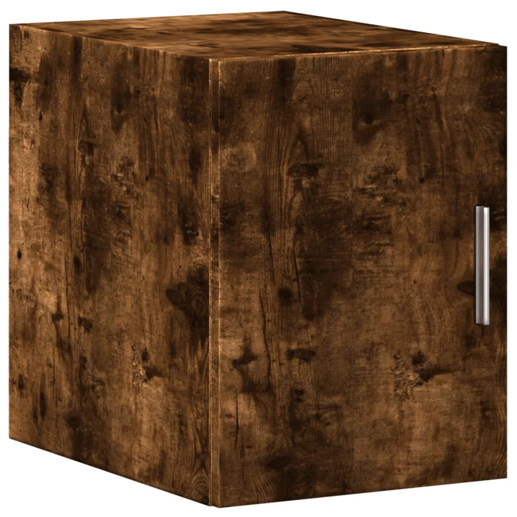 Mobile contenitore sottile 30 x 42,5 x 225 cm ampio spazio contenitivo per bagno o cucina legno composito finitura rovere affumicato 02_0055556