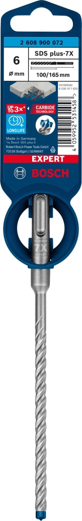 2608900072 - PUNTA BOSCH SDS PLUS 4 TAGLIENTI D.6mm X 100mm X 165mm