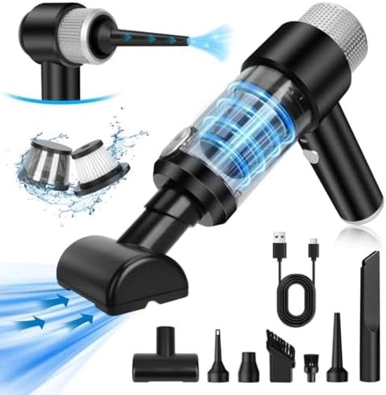 Aspiratore a mano 4 in 1 senza fili con filtro HEPA e illuminazione LED