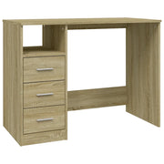 Scrivania | Tavolo da Ufficio Cassetti Rovere Sonoma 102x50x76 cm Legno Multistrato