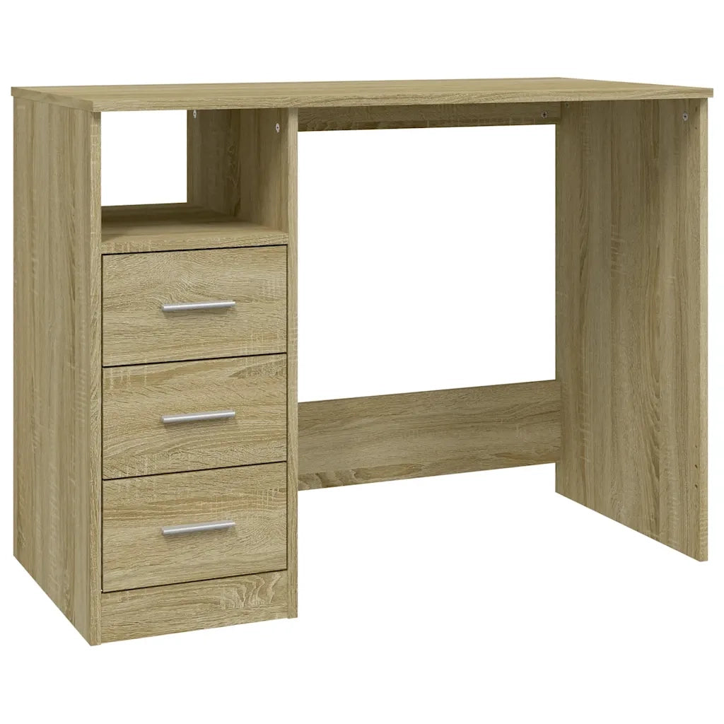 Scrivania | Tavolo da Ufficio Cassetti Rovere Sonoma 102x50x76 cm Legno Multistrato