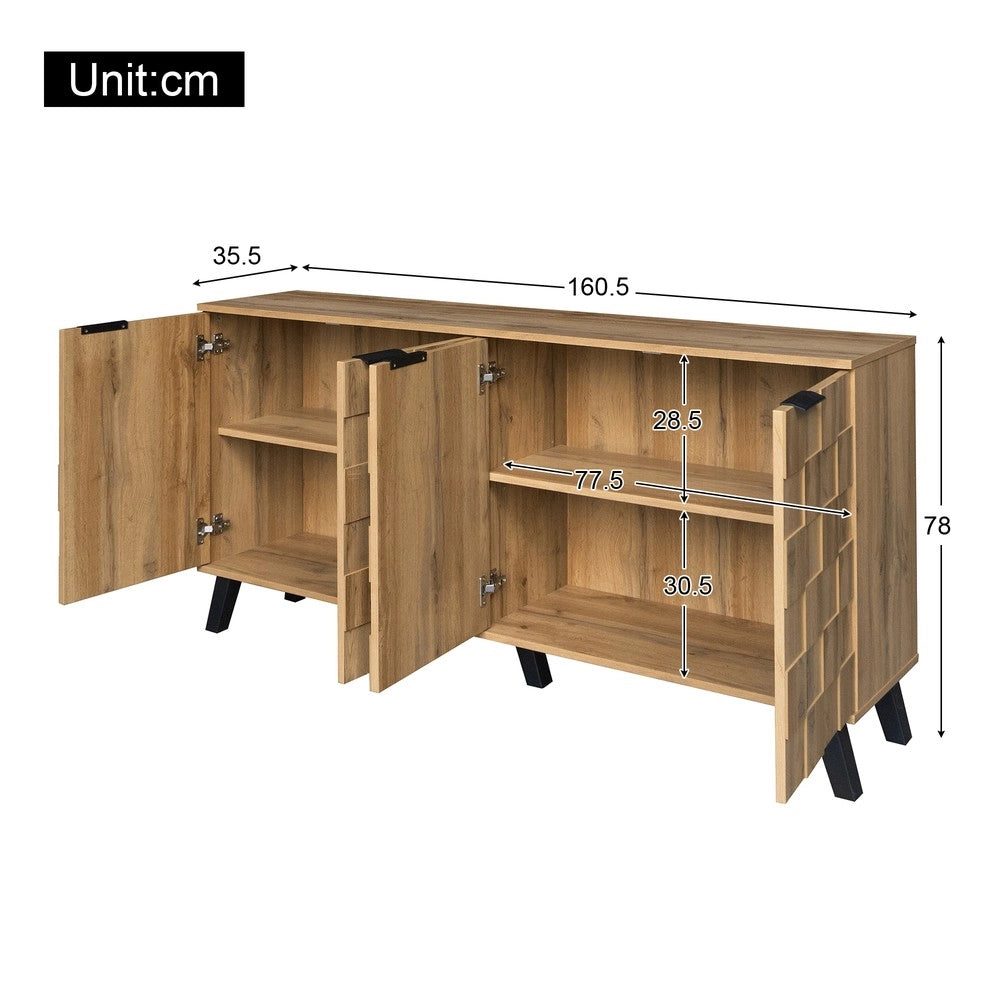 Credenza 4 Ante ¨C Xylo ¨C Bianco, 160x35x78 cm