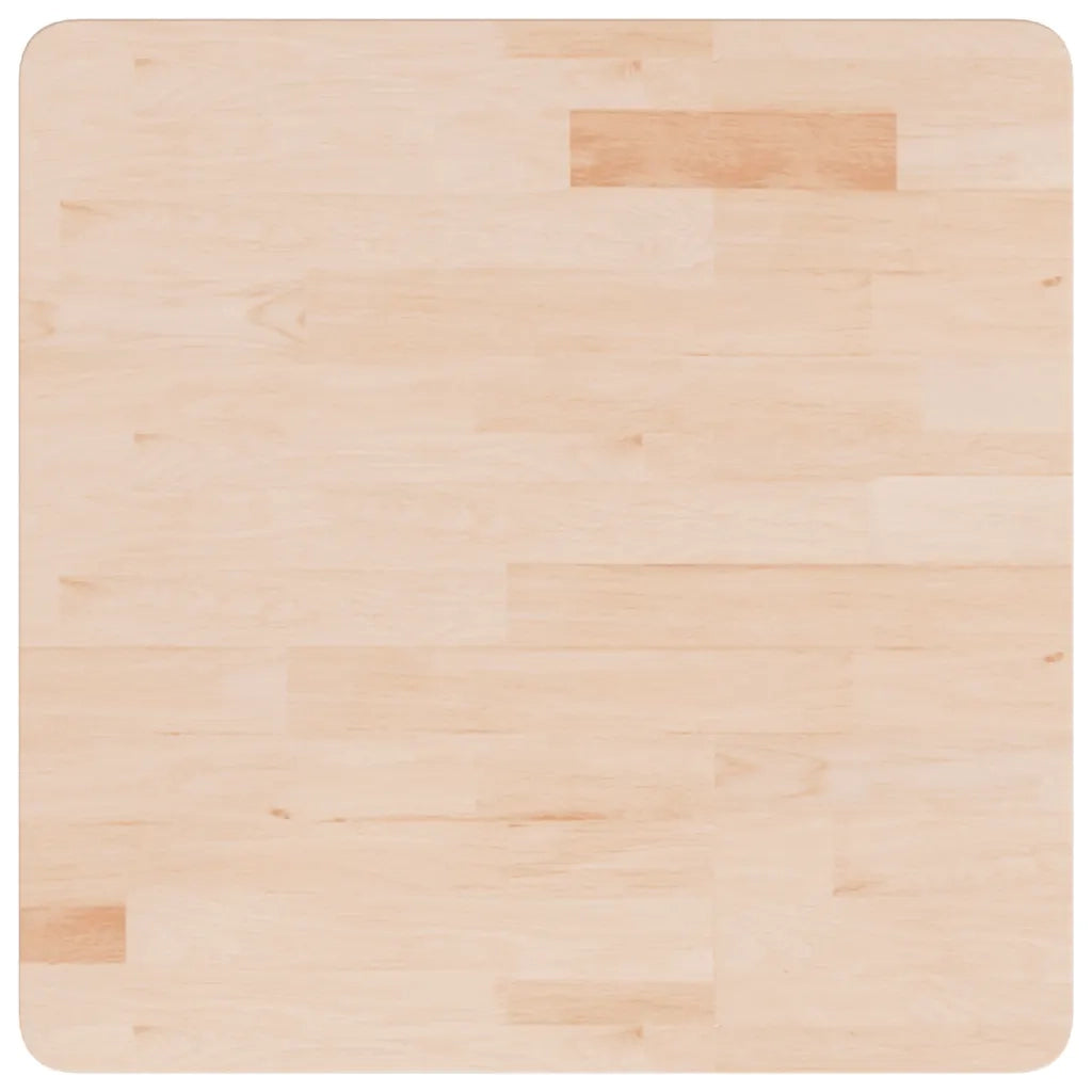 Piano Tavolo Quadrato 60x60x2,5 cm Massello Rovere Non Trattato
