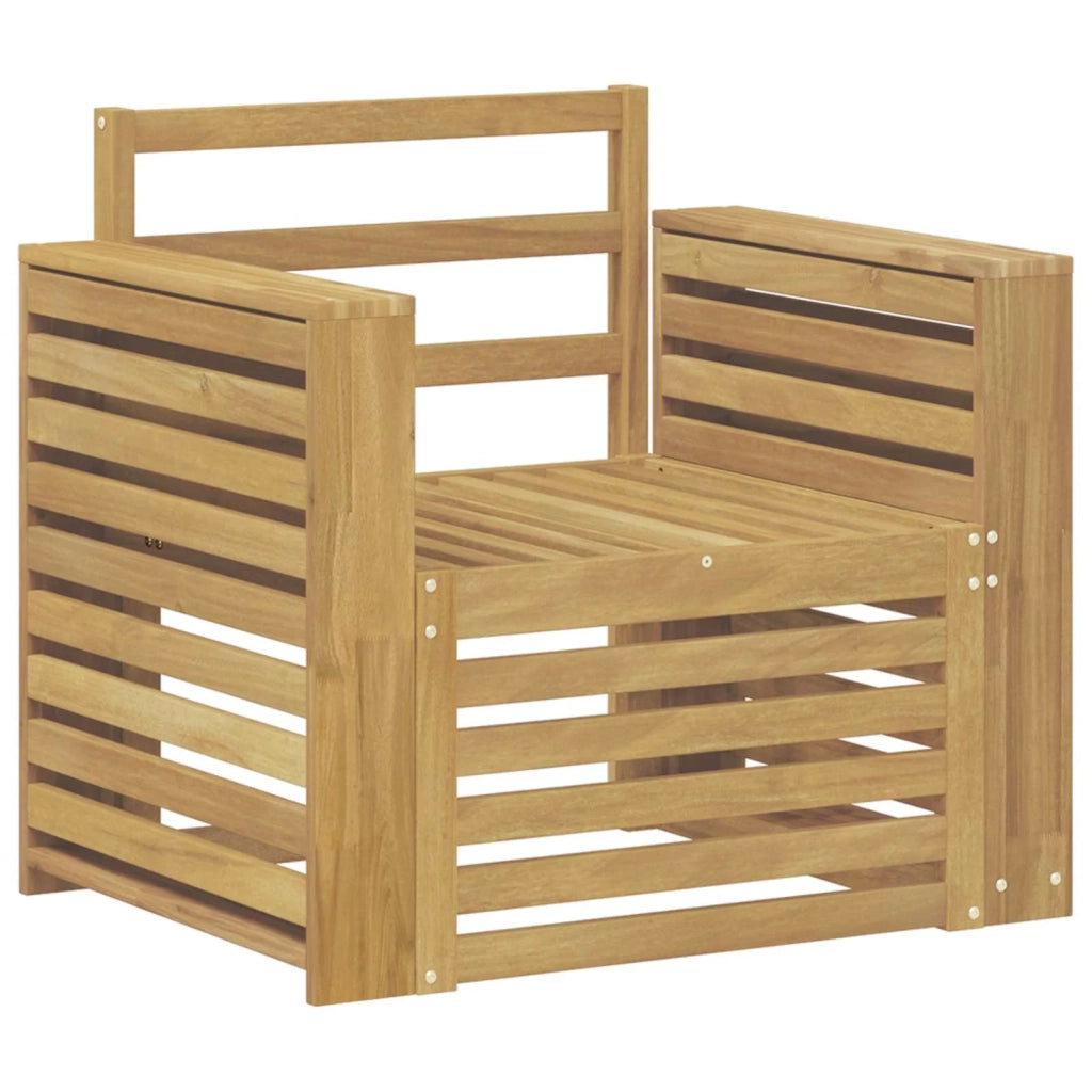 Set di divani da esterno-Sofa da giardino Legno di Acacia Massello Bianco 448211