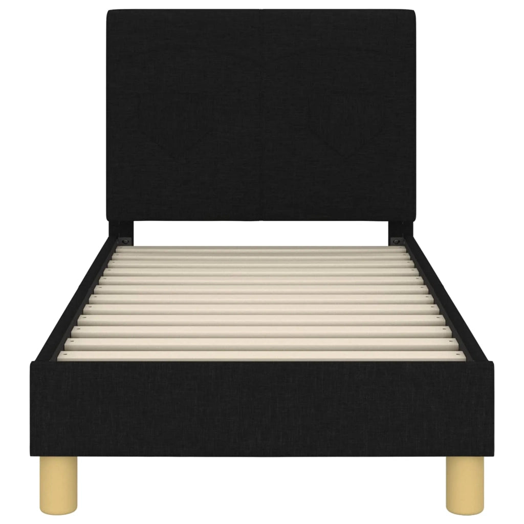 Struttura letto per bambini con testata Nero 70 x 140 cm