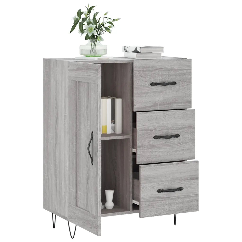Credenza Grigio Sonoma 69,5x34x90 cm in Legno Multistrato 830258