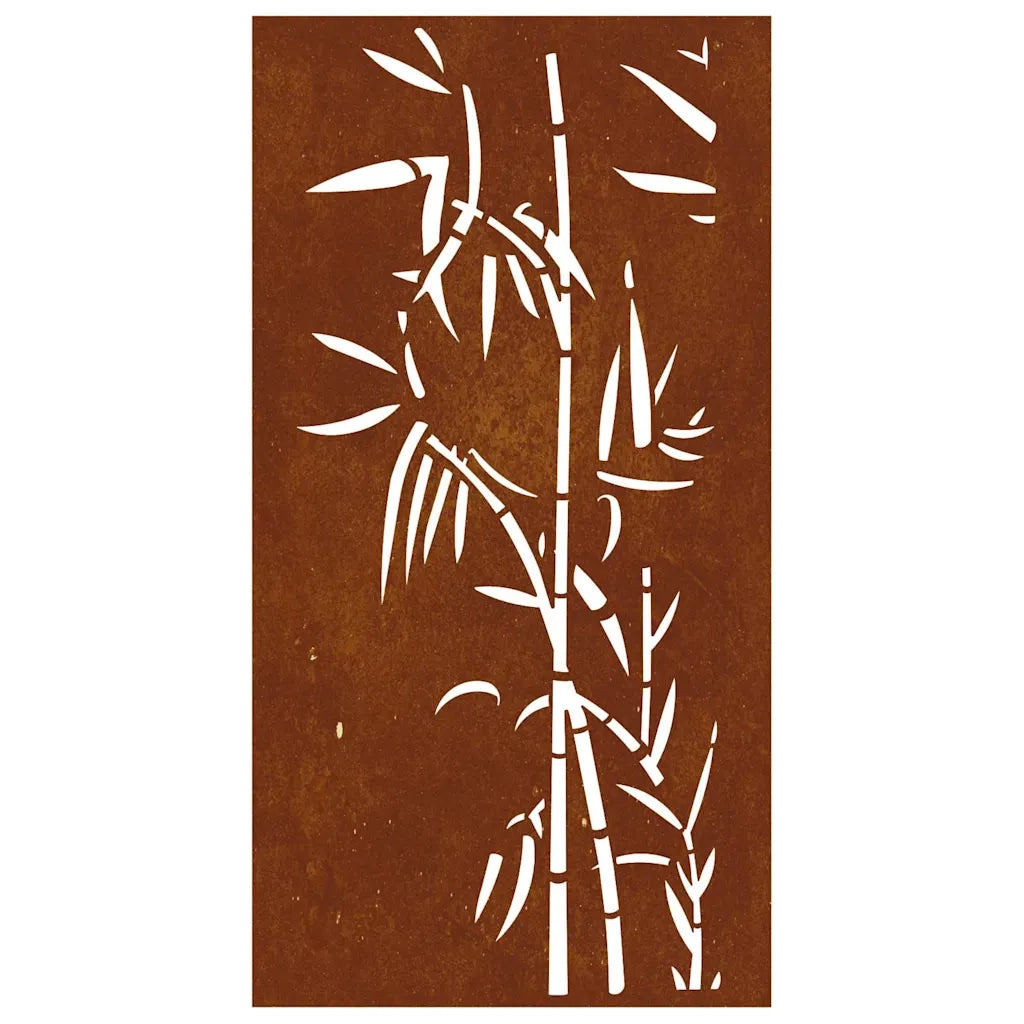 Decorazione Muro da Giardino 105x55 cm Bamb¨´ in Acciaio Corten CFW3807587