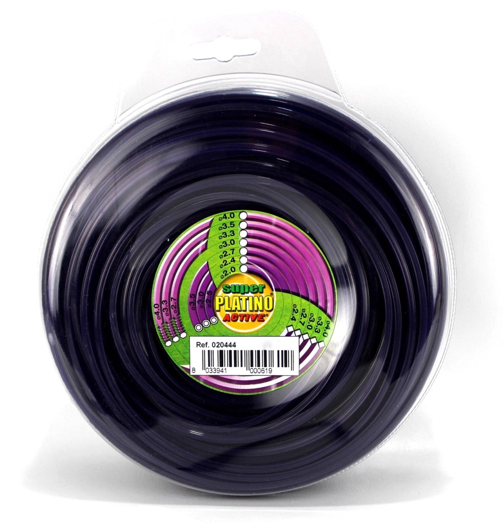 Active FILO SEGHETTATO PER DECESPUGLIATORE PLATINO Col. Viola  mm. 2,7x15 mt. (gr. 112)