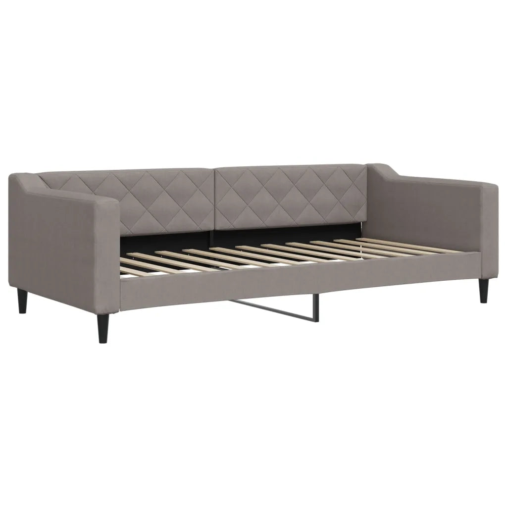 Divano Letto con Letto Estraibile Tortora 90x200 cm in Tessuto 3197429