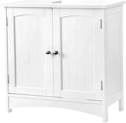 Mobiletto sottolavello con 2 ante a battente 2 ripiani 1 divisorio rimovibile resistente all'umidità 60 x 30 x 60 cm bianco 12_0000680