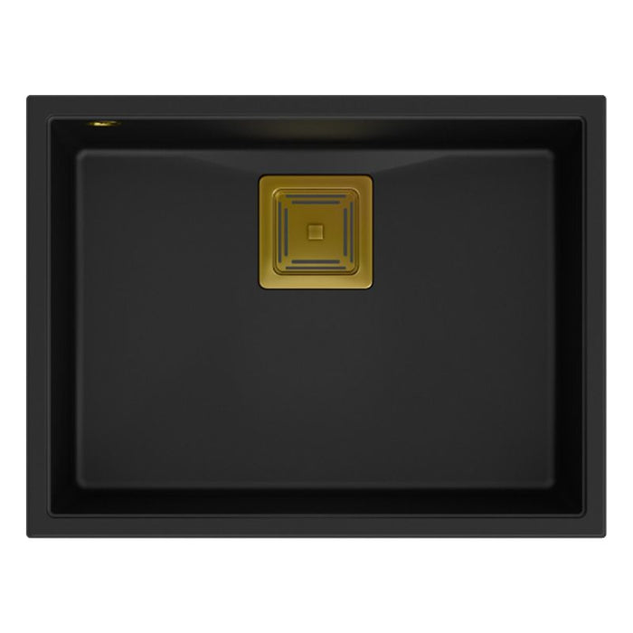 Lavello In Granito David 50 Black Oro