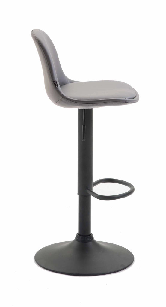 Sgabello di design KIEL in similpelle nero,grigio