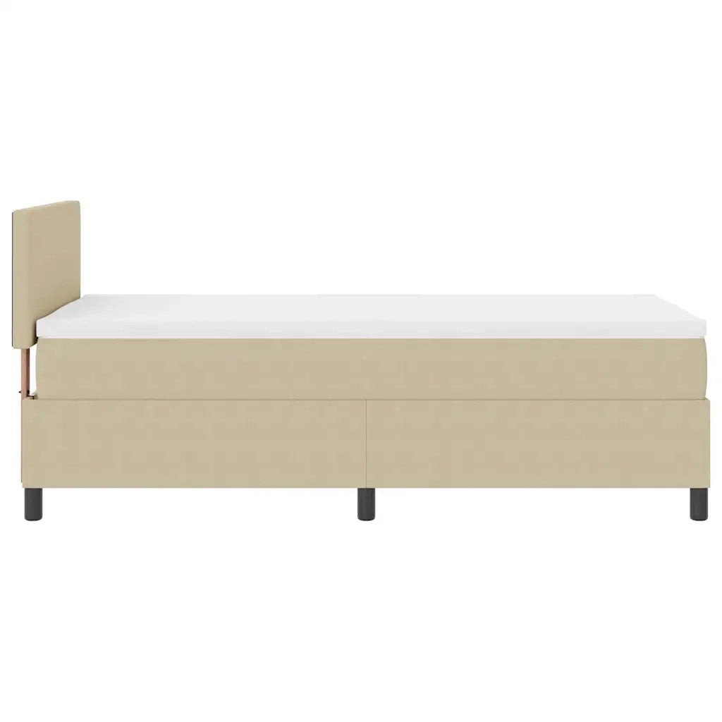 Letto a molle con testiera Grigio chiaro e bianco 80 x 200 cm 3337490