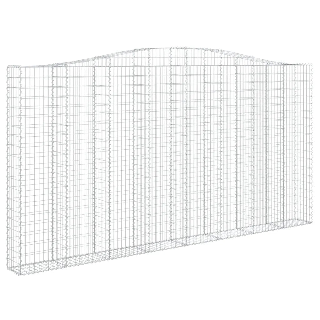 Cesti Gabbioni ad Arco 2 pz 400x30x200/220 cm Ferro Zincato 3145891