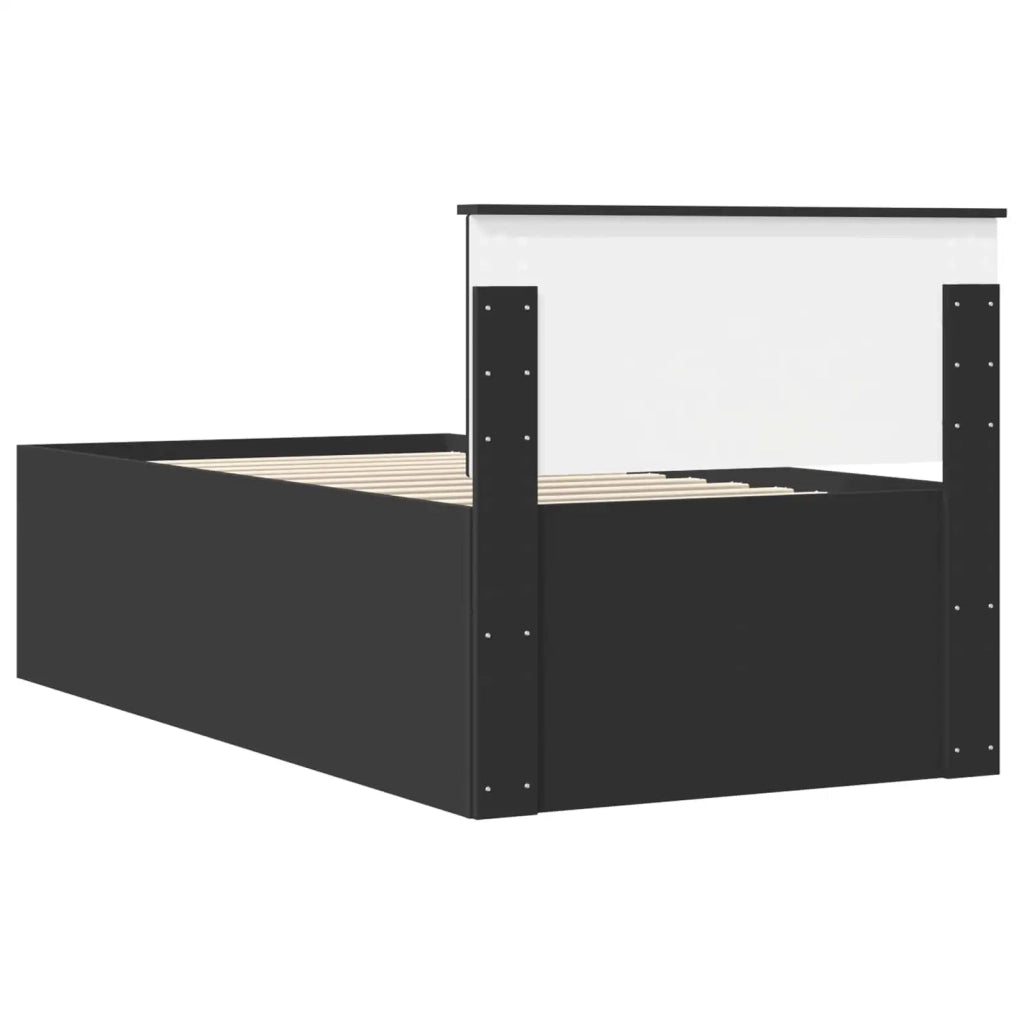 Daybed con cassetto Nero 100 x 200 cm Legno multistrato