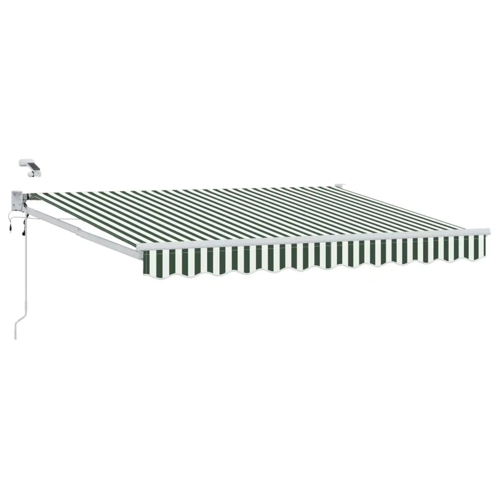 Tettuccio Elettrico Retrattile Verde e Bianco 3 x 2,5 m