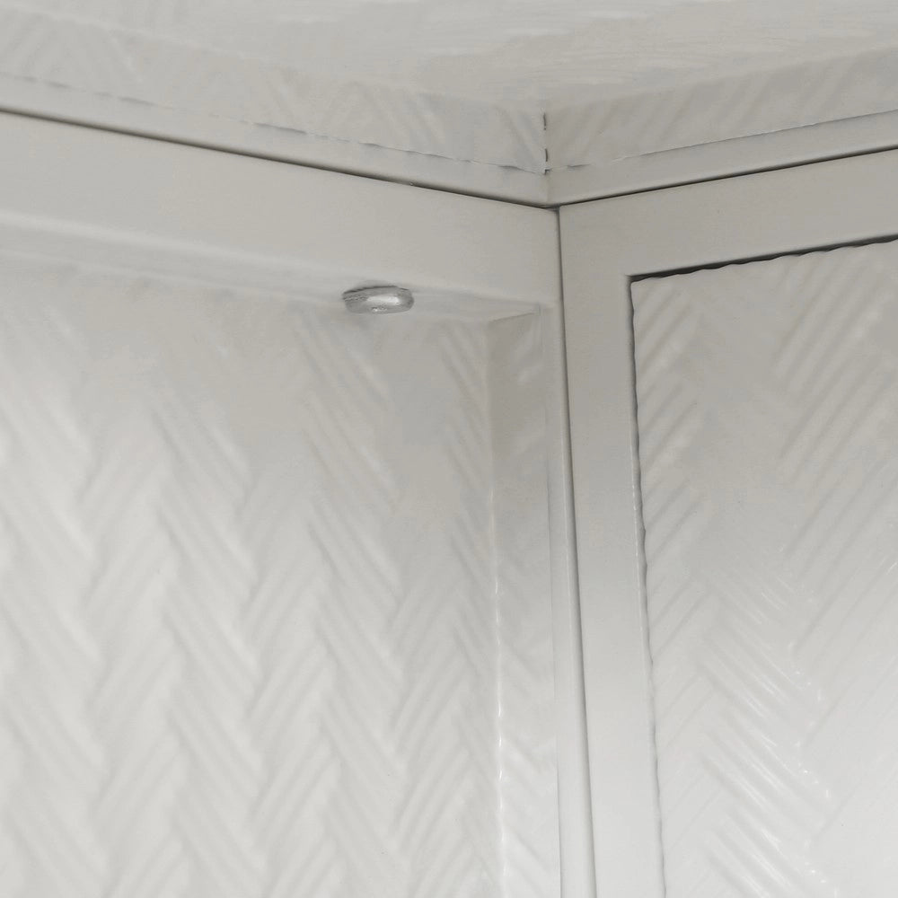 Pensile a Muro con Ante in Vetro e Ripiani ¨C MINIMAL ¨C Bianco, 70 cm