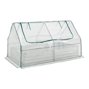 Aiuola Balsorano Rialzata con Copertura Mini Serra 186 x 96 x 98 cm - Bianco [en.casa]