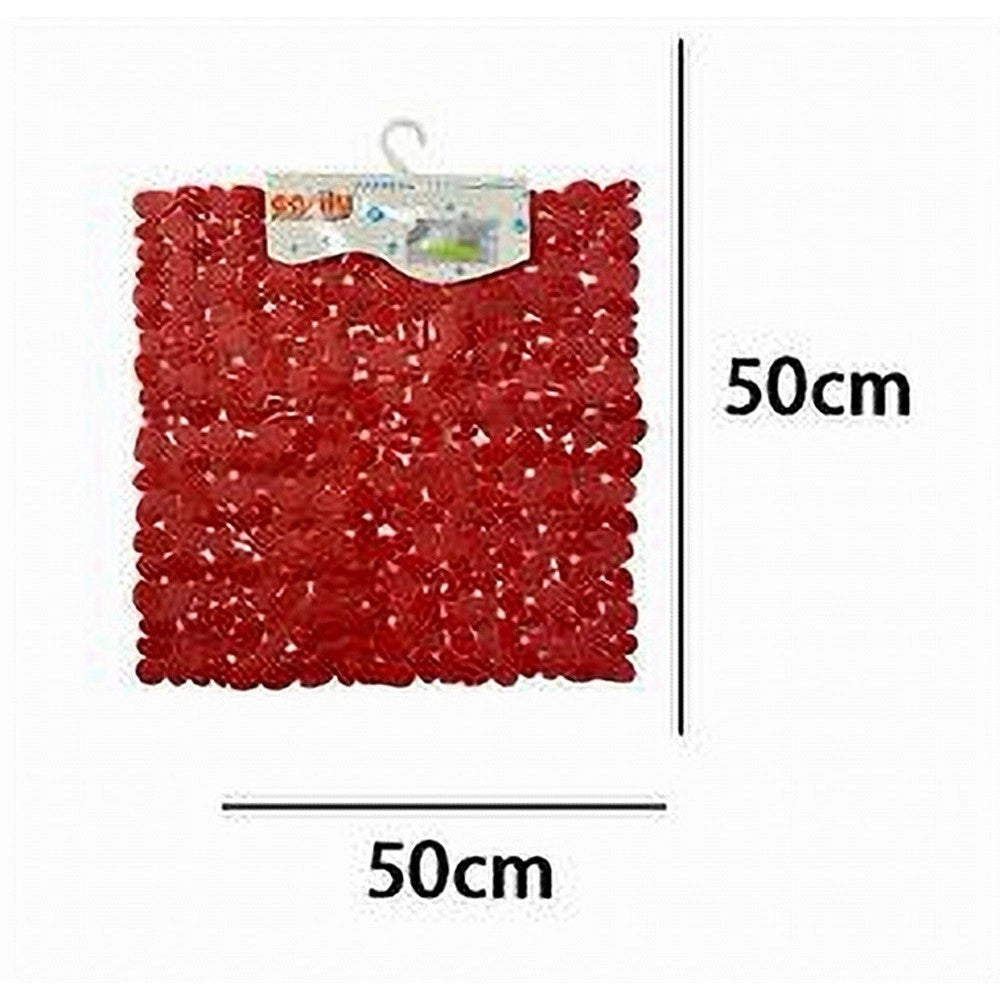 Trade Shop - Tappeto Tappetino Pvc Antiscivolo Per Vasca Bagno Doccia Quadrato 50x50 Cm 59320 -