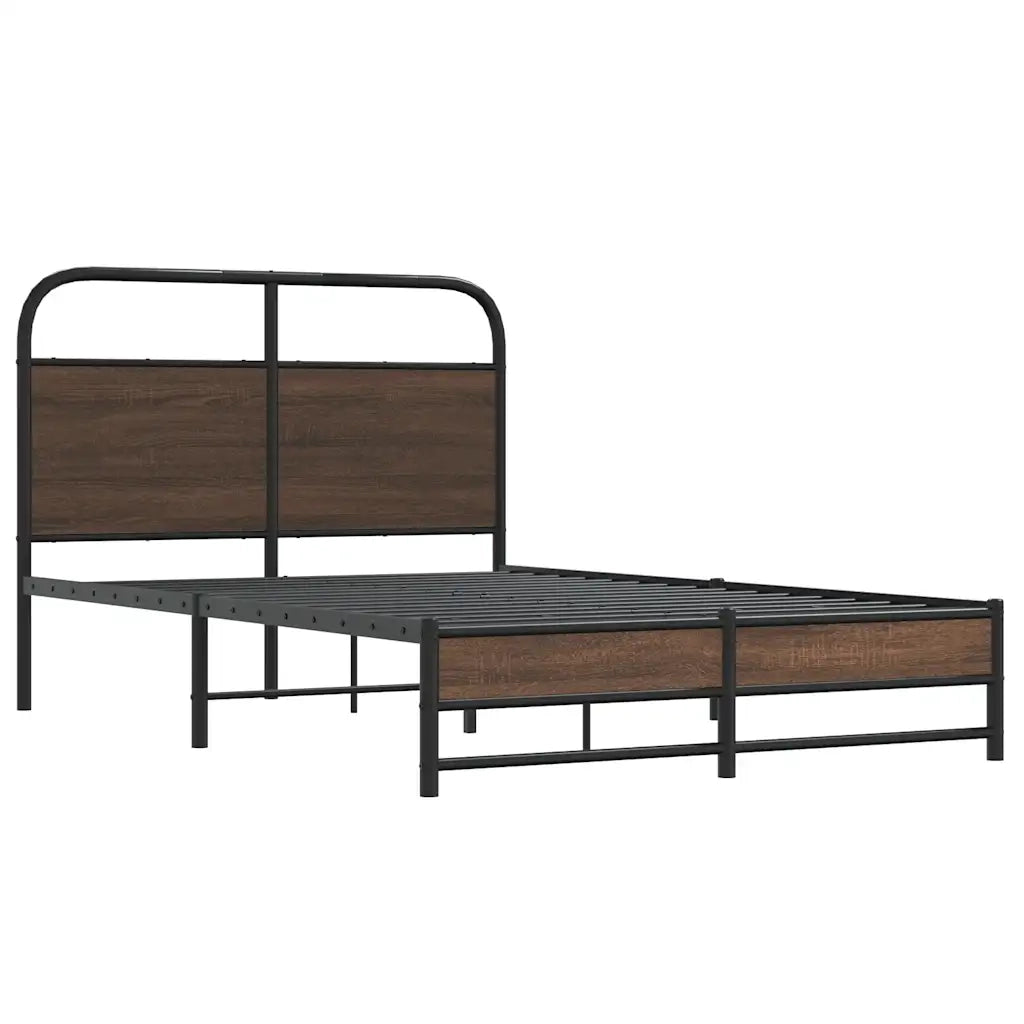 Giroletto senza Materasso-Struttura Letto Rovere Marrone 120x200 cm Truciolato 184142