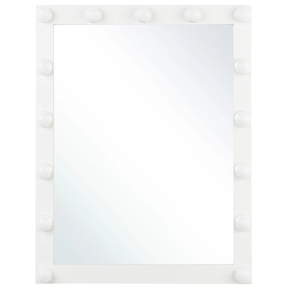 Specchio da toeletta da parete con LED bianco 50 x 60 cm rettangolare illuminato lampadine Hollywood Toeletta