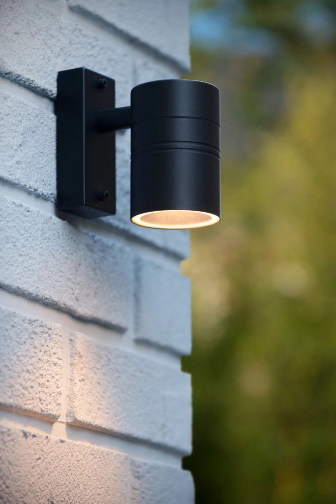 Applique esterna Lucide Arne-LED nera GU10 5W 2700K IP44