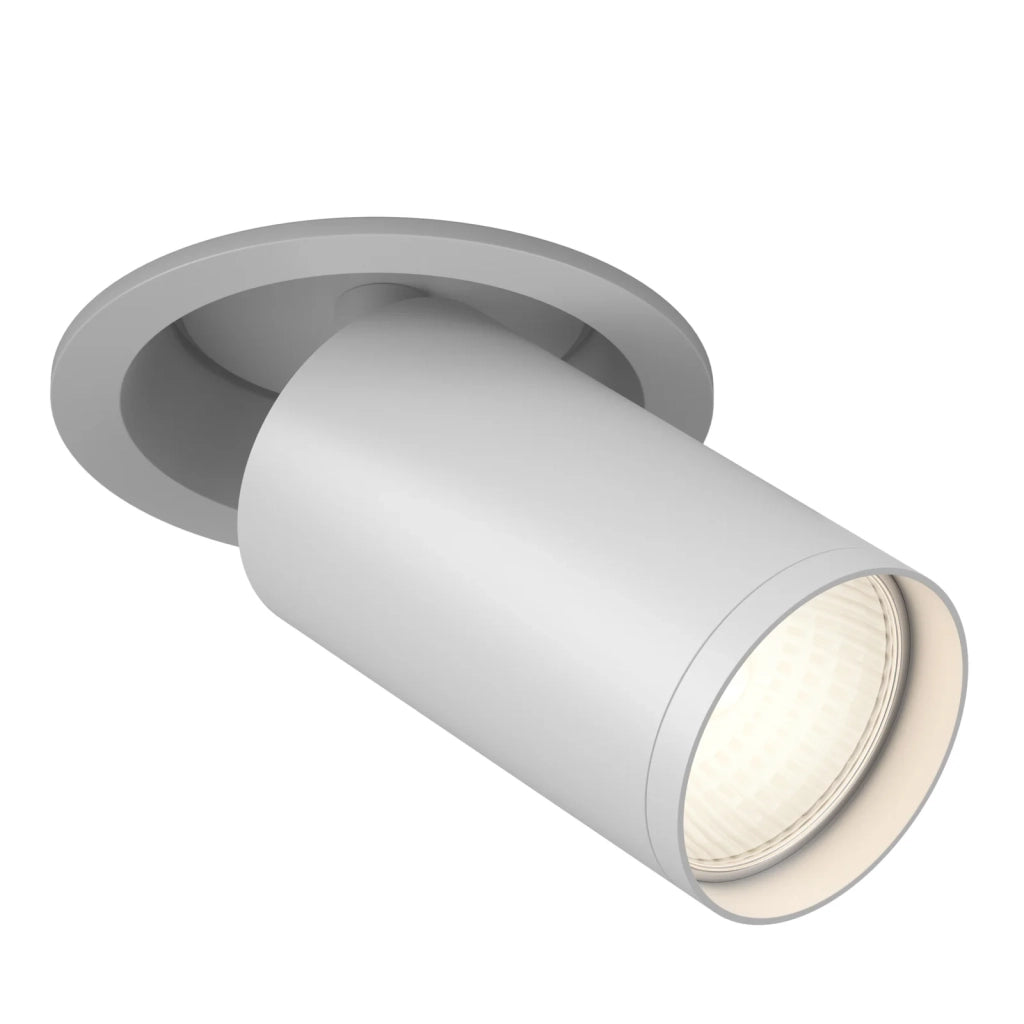 Maytoni Lampada da incasso moderna FOCUS S 1 luce GU10 bianco metallo