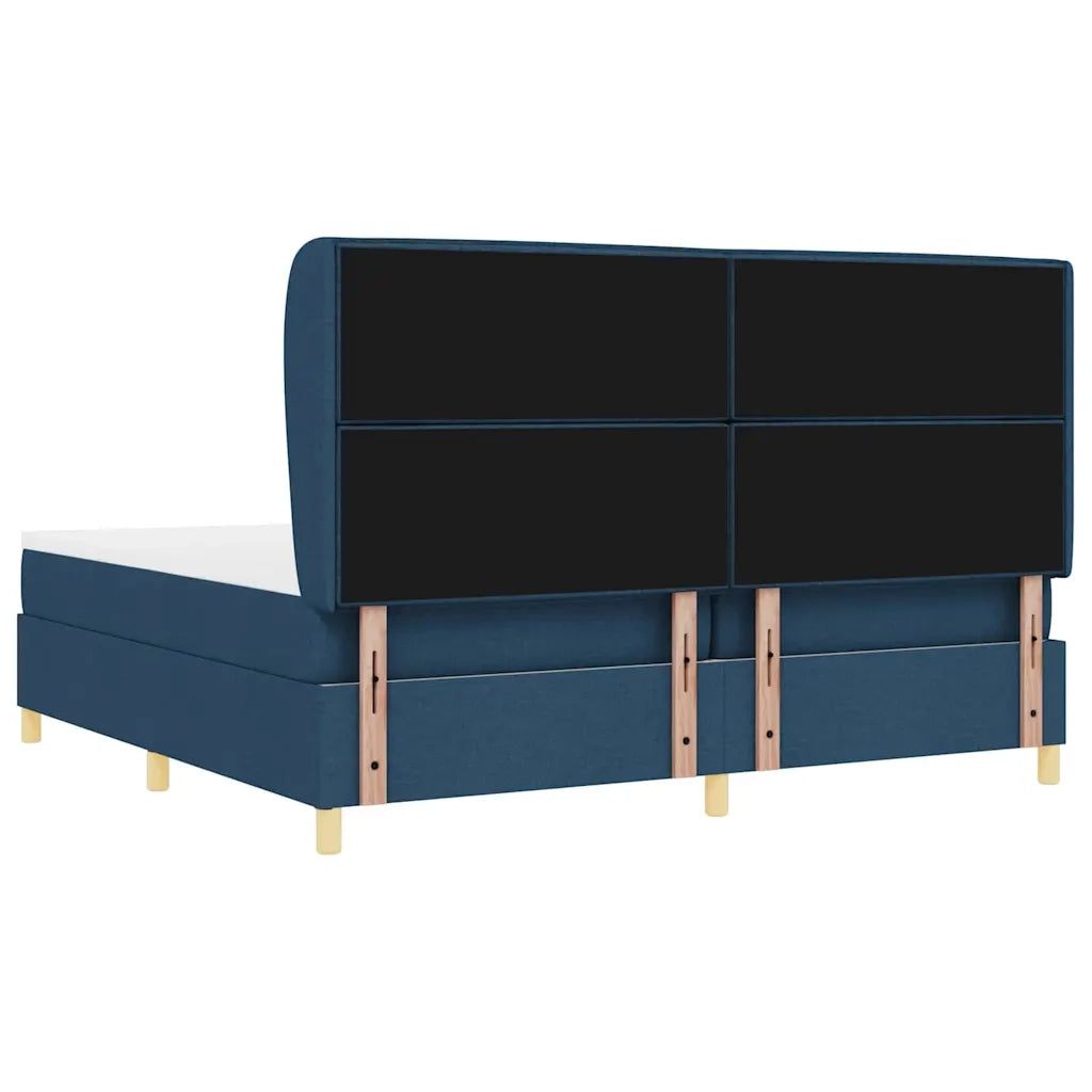 Letto con molle e materasso Grigio Scuro 90x190 cm Tessuto Blu 3340717