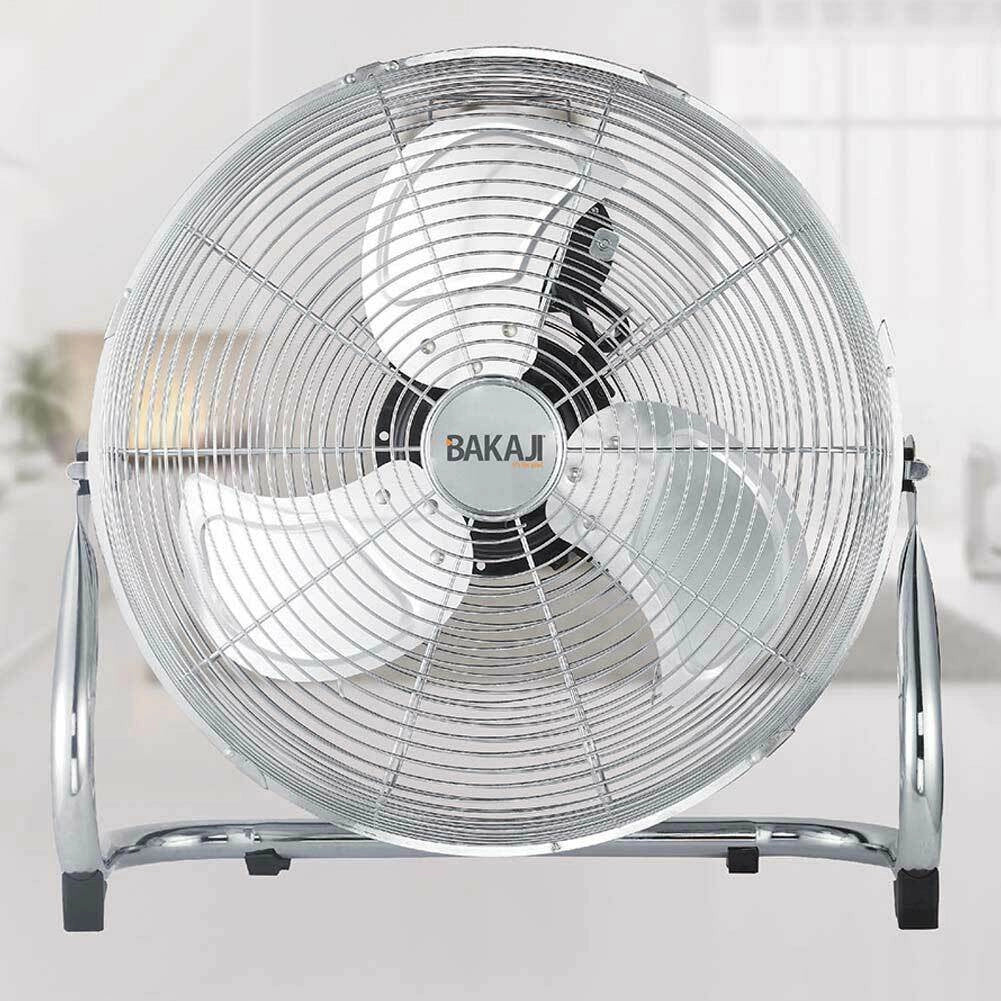 Ventilatore da Terra in Acciaio 90W Pale Alluminio 45cm Silenzioso 3velocità