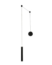 Lampada a sospensione decentrata Prado nero opaco - Fabas Luce - LED 6,5W dimmerabile - Montaggio con decentramento