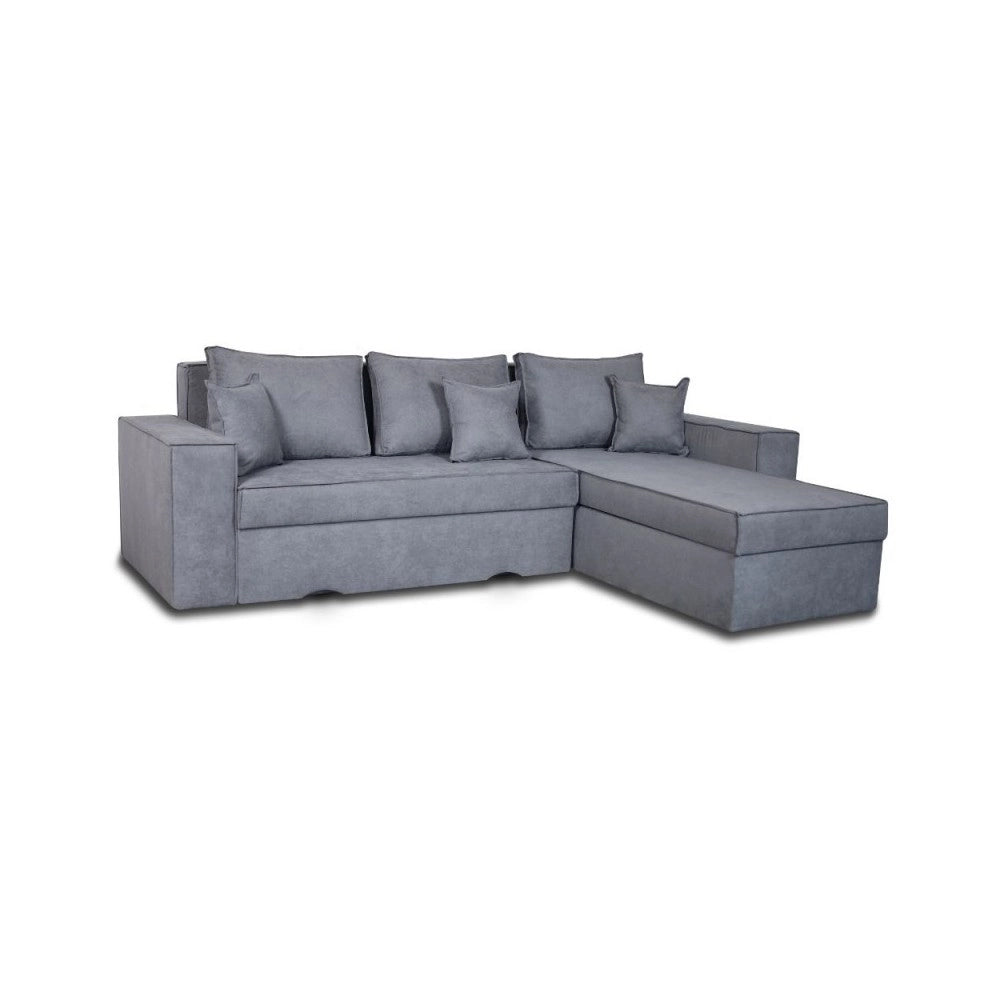 Divano con penisola contenitore reversibile grigio cenere Olymp-M Enjoy23