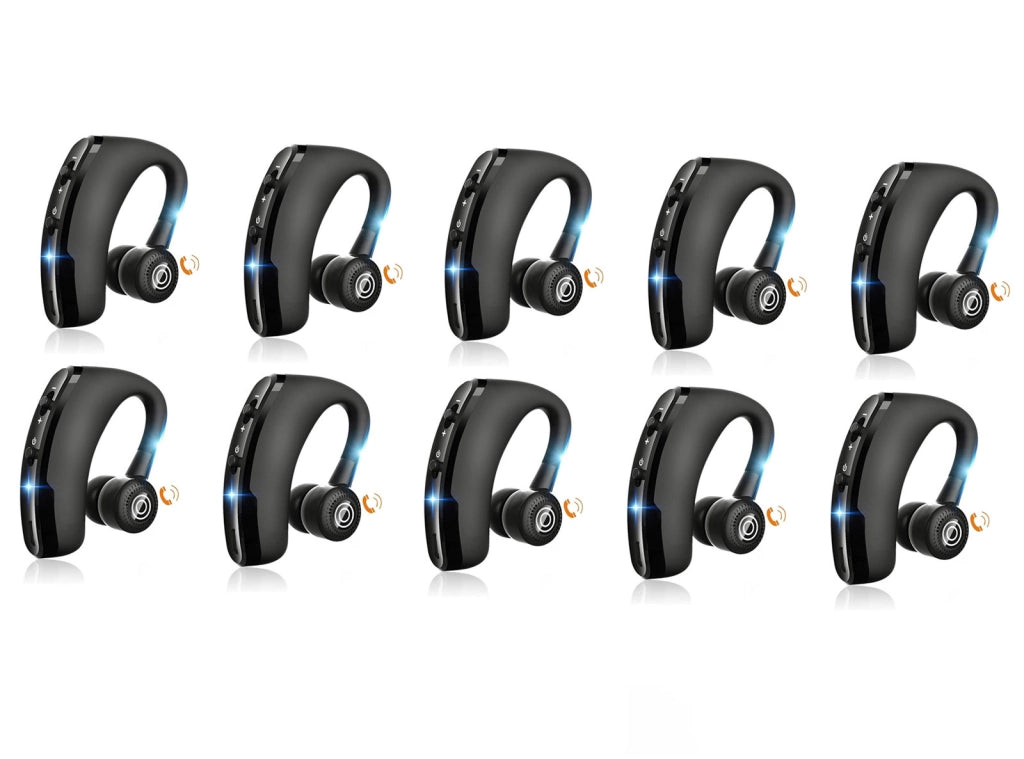 Pack 10 Auricolari Bluetooth Wireless Mono con Microfono HD CVC8.0 Riduzione del Rumore Ruotabile 270° Destro Sinistro