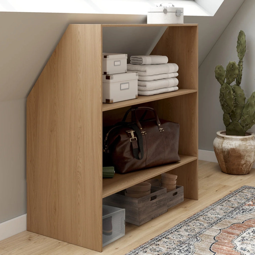 IDMarket - TOMI Scaffale sottopiano a 2 livelli 100 x 50 x 70/110 cm in legno di faggio