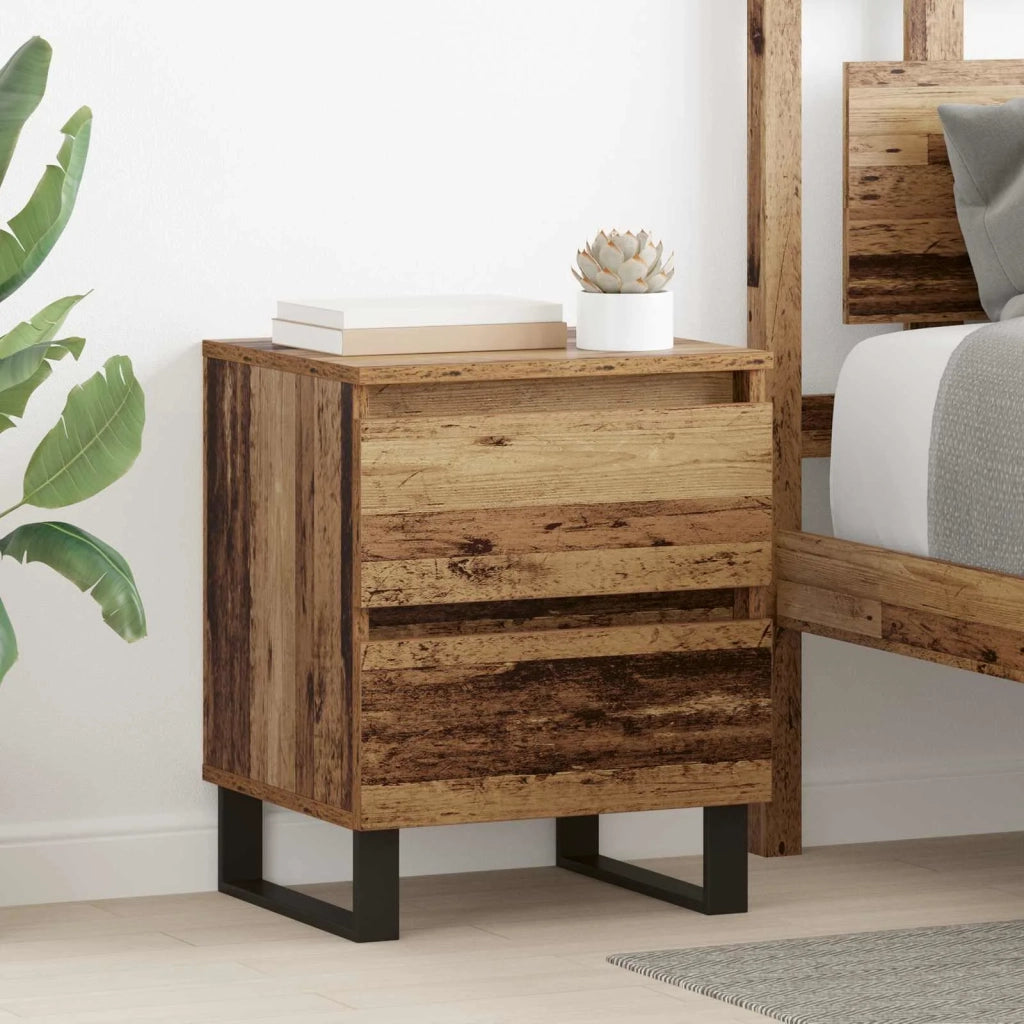Armadio da Notte 2 pcs Legno vecchio 40 x 35 x 50 cm 881915