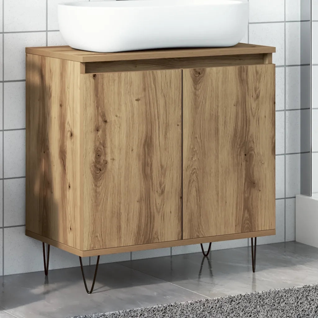 Mobile da Bagno Rovere Artigianale 58x33x60 cm in Truciolato 857218