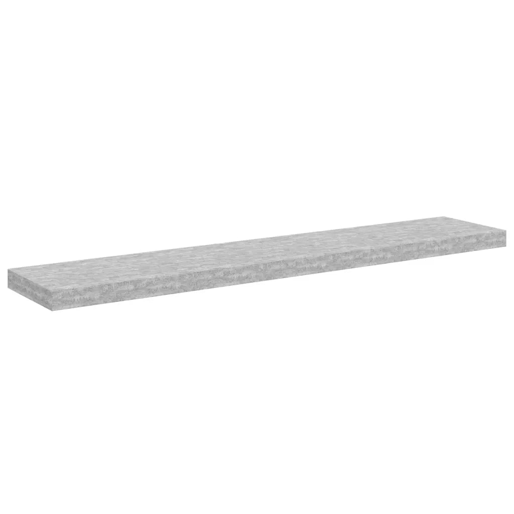 Scaffali a Parete 2 pz Grigio Cemento 120x23,5x3,8 cm in MDF 326607