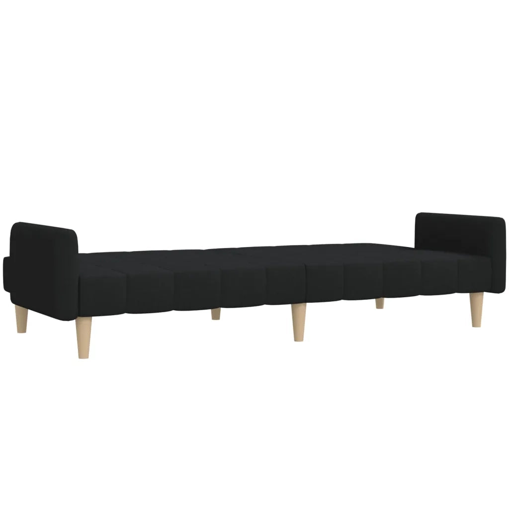 Divano letto | Sof¨¤ letto | Letto singolo a 2 Posti Nero in Tessuto