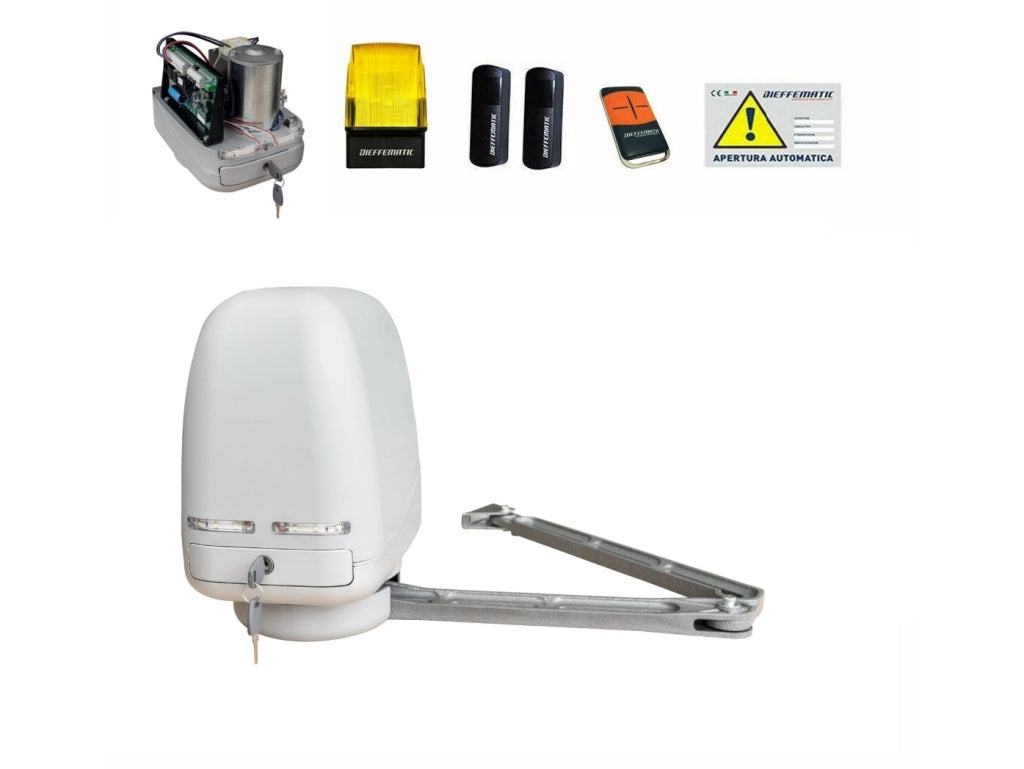 KIT AUTOMAZIONE CANCELLO 1 ANT BATTENTE BRACCIO ARTICOLATO 24V SNODO AUTOMATISMO