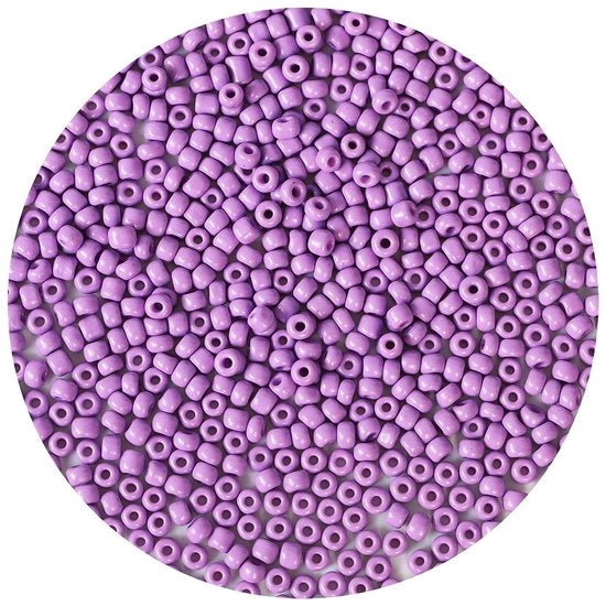 Kralen in vetro 4 mm color viola per catenina, 6/0 per bracciali, per la creazione di accessori personalizzati (violaceo)
