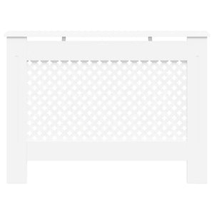 Coperture per Radiatori 2 pz Bianche 112x19x81,5 cm in MDF 3051377