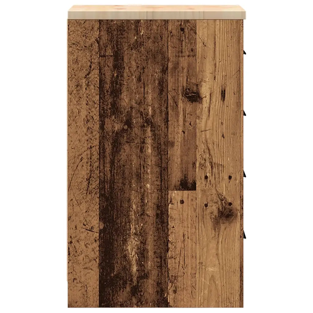 Armadietto per Garage in Legno Vecchio 30x51x85 cm CFW5502117