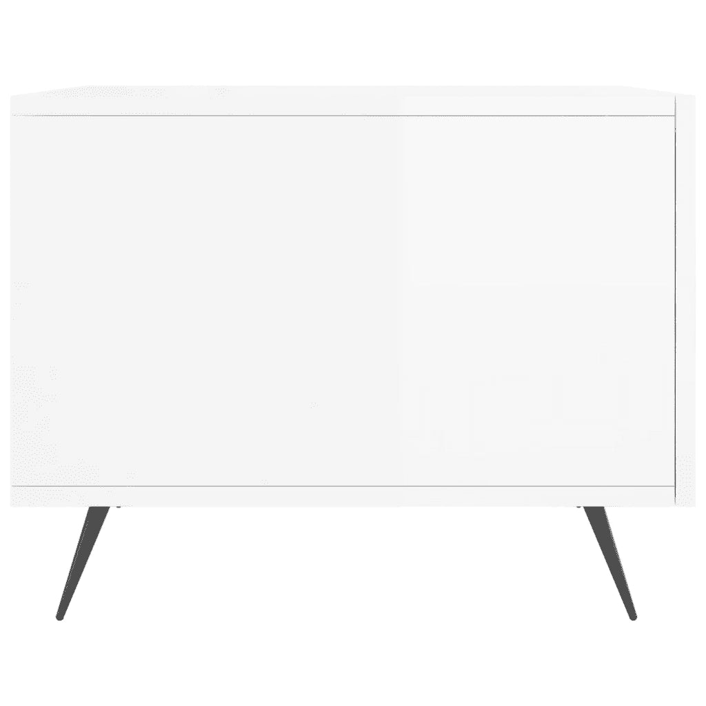 2 pz Tavolini salotto | Tavolino da caff¨¨ | Tavolino da Soggiorno Bianco Lucido 50x50x40cm Legno Multistrato