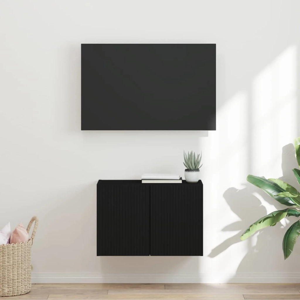 Mobile TV da parete Nero 59,5 x 31 x 40 cm Legno multistrato 892331