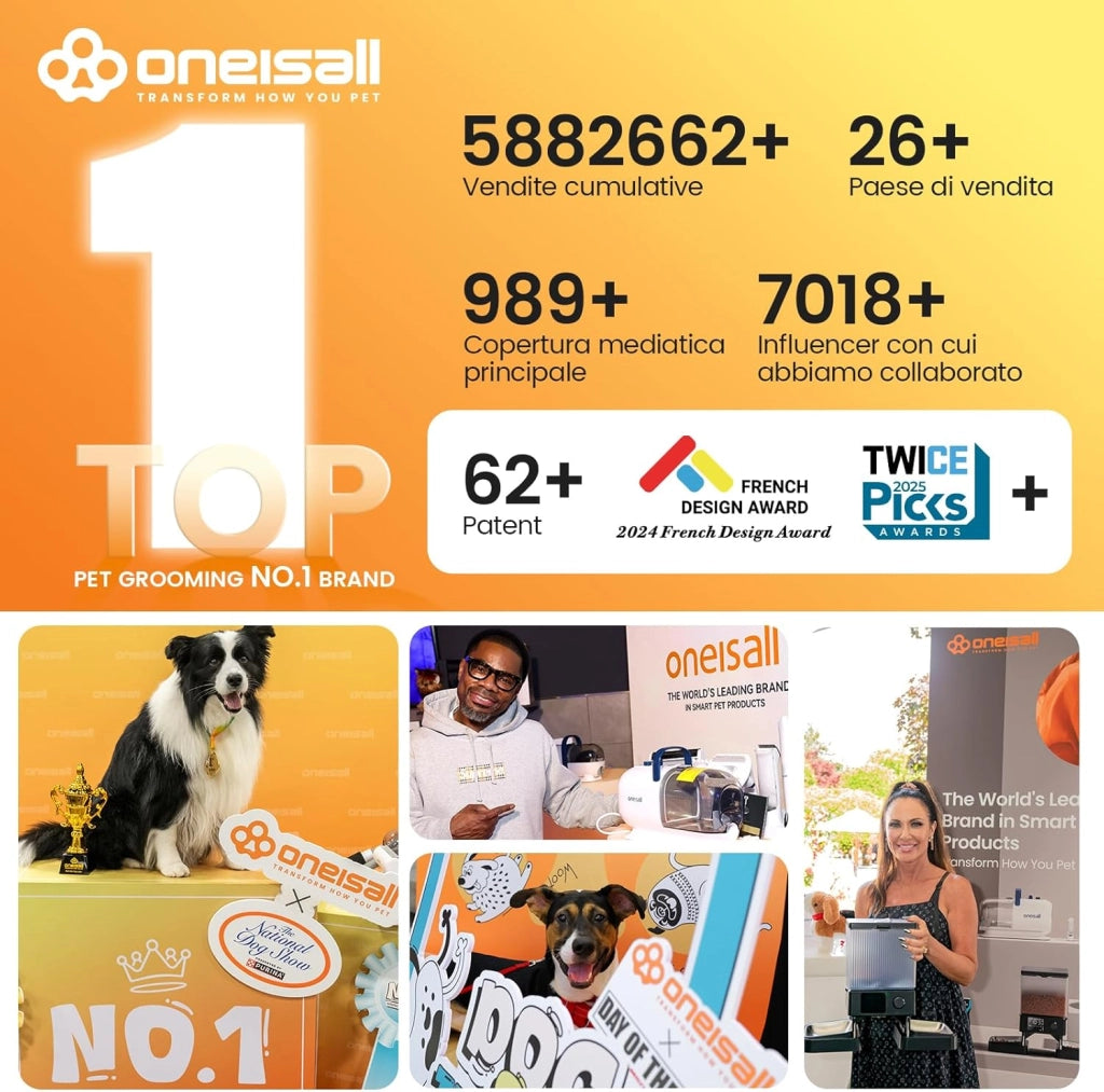 toelettatura e aspirazione a Vuoto per Animali Domestici, Tosatrice per Cani e Gatto Pelo Lungo Professionale, 7 Strumenti per la toelettatura Per la depilazione di cani e gatti (1,5L)