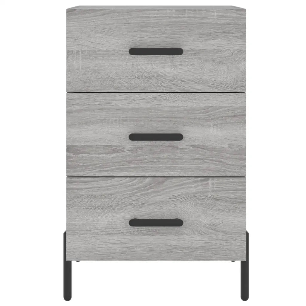 Comodino Grigio Sonoma 40x40x66 cm in Legno Multistrato 827674