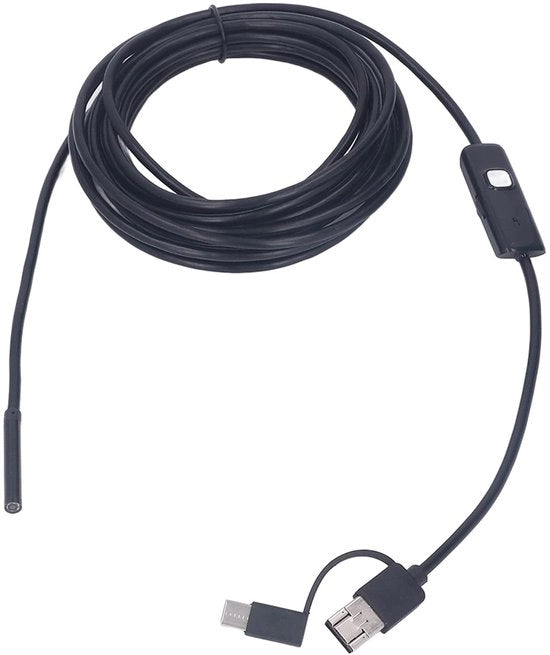 Sonda Endoscopica Senza Fili - Camera di Ispezione Idrografia - Per iOS/Android - 3 Metri - Compatta/Lightweight - Inclusi Adattatori USB/USB C