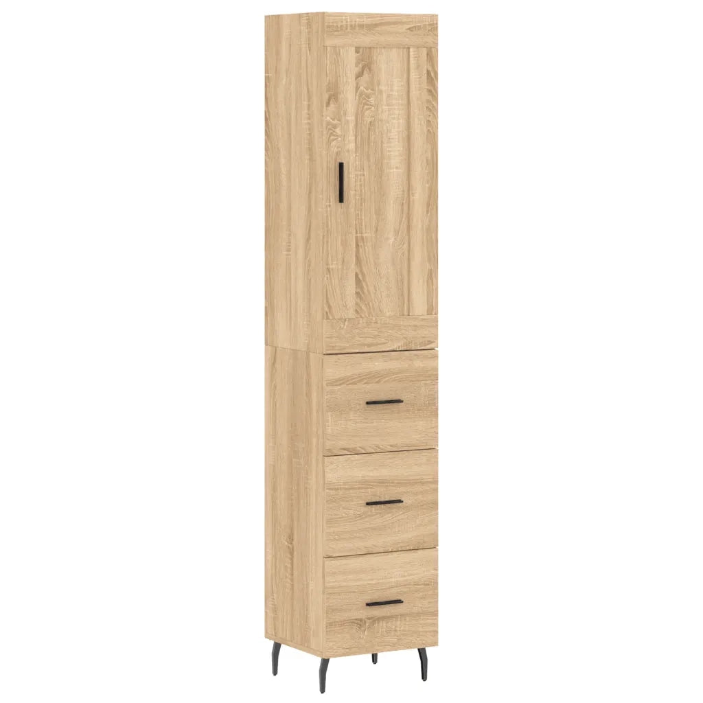 Credenza Rovere Sonoma 34,5x34x180 cm in Legno Multistrato 3200212