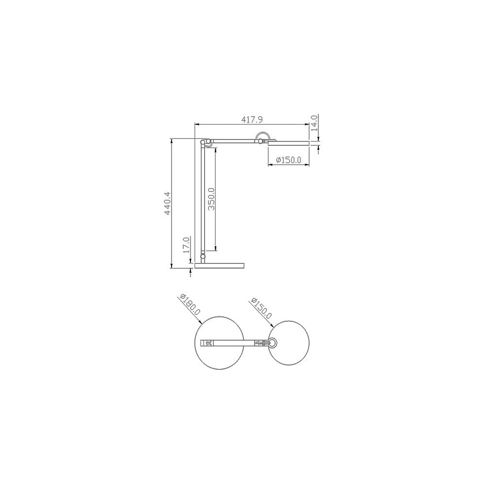 Regina - Lampada da tavolo orientabile alluminio Fabas Luce - LED Touch integrato 9W dimmerabile CCT (3000K 4000K 5000K 6000K)