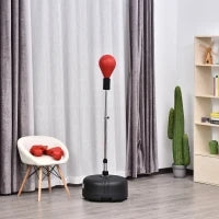 Punching Ball con Altezza Regolabile e Guanti Inclusi, Ф48x136-154cm, Rosso
